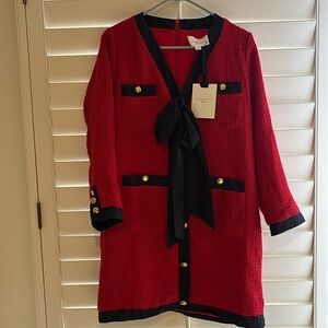 Tuckernuck, Pomander Place, Red dress with black bow.